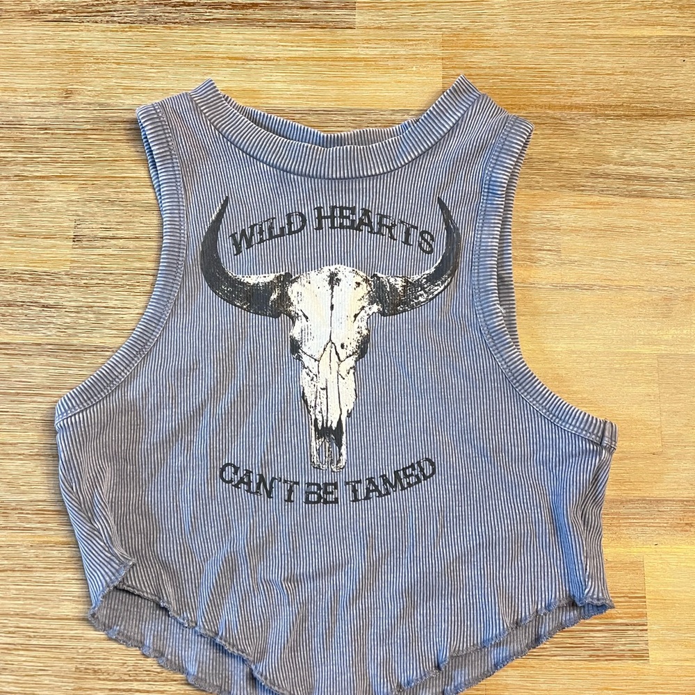 Windsor “Wild Hearts Can’t Be Tamed” Ribbed Crop Tank